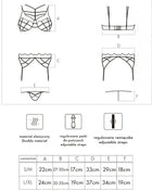 Black line drawing of livco corsetti fashion soledad lc 20217 black lingerie set with adjustable straps and flexible material