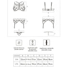 Black line drawing of livco corsetti fashion soledad lc 20217 black lingerie set with adjustable straps and flexible material