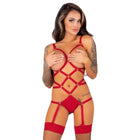Roter livco corsetti fashion thiara lc 20213 spitzenbody mit verstellbaren trägern und strapsgürtel in s m
