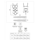 Schematisches diagramm des livco corsetti fashion thiara lc 20213 schwarz s m body mit verstellbaren elastikträgern aus flexiblem material