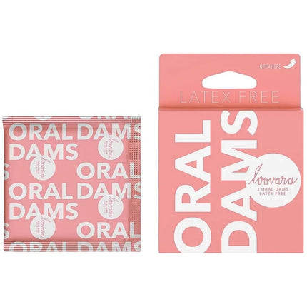 Loovara oral dams physische barriere pink latexfrei 3 stück zur sicheren intimen verwendung