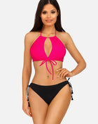 zweiteiliger Badeanzug L1187 von Lorin - 36/70 / Black/Pink - Badeanzug