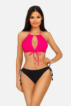 zweiteiliger Badeanzug L1187 von Lorin - 36/70 / Black/Pink - Badeanzug