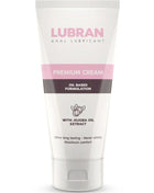 Lubran anal lubricant premium cream in weißer tube mit rosa und dunkelgrauen akzenten mit jojobaöl 50 ml