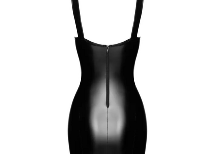 Luxe Schnür-Wetlookkleid: Eleganz & Passform - Minikleid