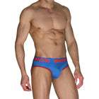 Macho mch005 classic slip blau und rot mit hochwertigem material schmiegt perfekt dank anpassungsfähigem lycra-gewebe