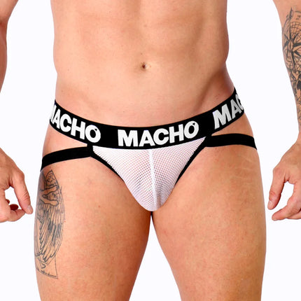MACHO - MX26X1 JOCK GRID WEISS S - L
