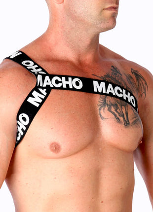 MACHO - RÖMISCHES HARNESS WEISS S/M - BLANCO - Herrengeschirre