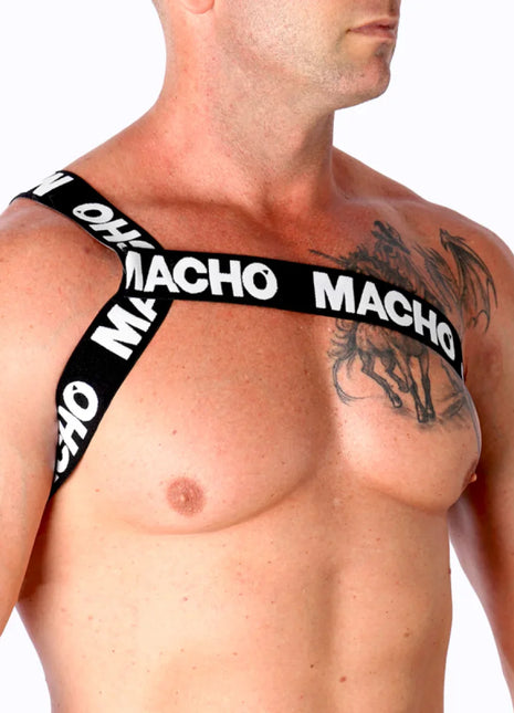 MACHO - RÖMISCHES HARNESS WEISS S/M - BLANCO - Herrengeschirre