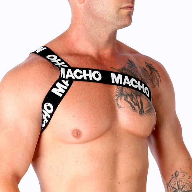 MACHO - RÖMISCHES HARNESS WEISS S/M - BLANCO - Herrengeschirre