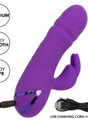 Lila silikon vibrator in hasenform mit glänzendem metallic-akzent am fuß manhattan beach marvel