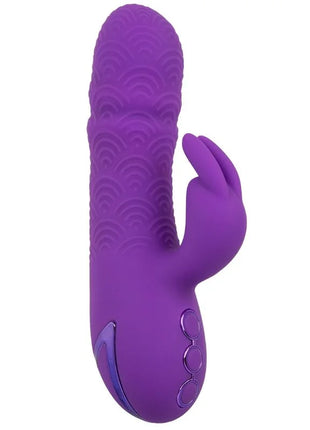 Lila silikon rabbit-vibrator manhattan beach marvel mit wellenstruktur und drei rundknöpfen zur steuerung
