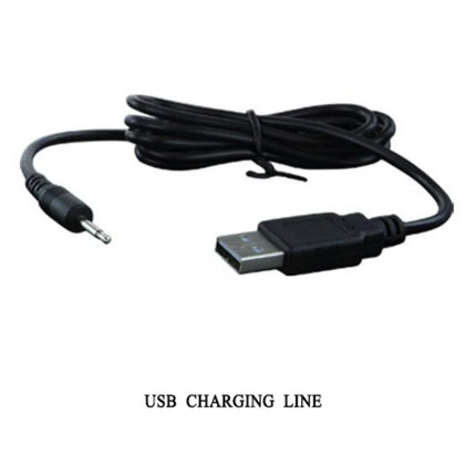 Schwarzes usb-ladekabel mit usb-a-anschluss und 35mm klinkenstecker für merlin anal rotation produkt