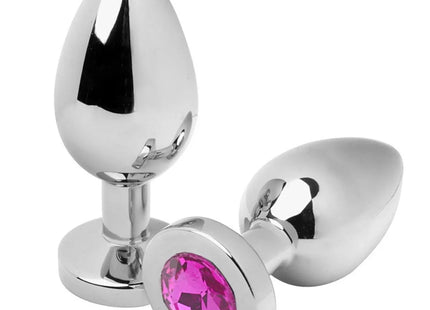 METAL HARD - ANAL PLUG DIAMANT ROSA KLEIN 5,71 CM
