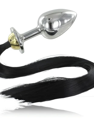 METAL HARD - ANALSTECKER AUS STAHL MIT SCHWANZ 8,89 CM