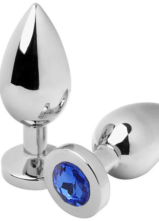 METAL HARD - ANALSTECKER DIAMANT BLAU KLEIN 5,71 CM