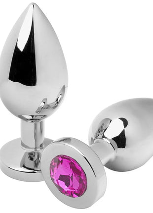 METAL HARD - ANALSTECKER DIAMANT ROSA MITTEL 7,62 CM