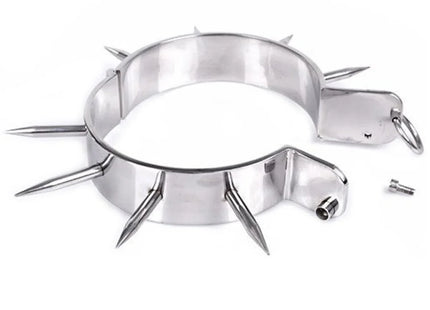 METAL HARD - BDSM-SKLAVENHALSBAND MIT SPITZEN