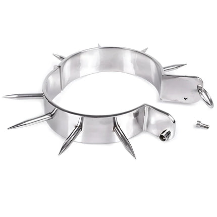 METAL HARD - BDSM-SKLAVENHALSBAND MIT SPITZEN