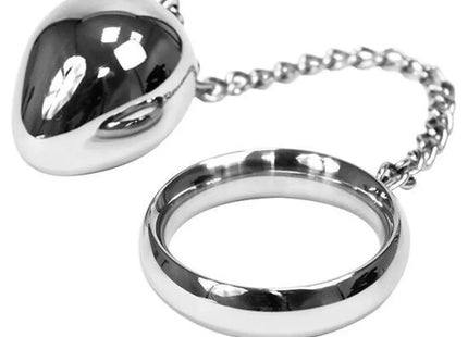 METAL HARD - COCKRING 40MM + KETTE MIT METALLKUGEL