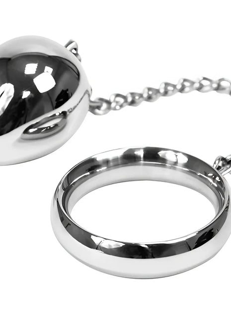 METAL HARD - COCKRING 40MM + KETTE MIT METALLKUGEL