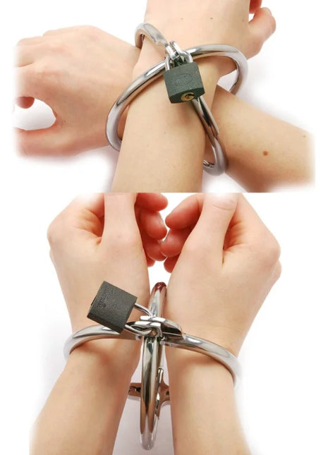METAL HARD - CRISS-CROSS-HANDSCHELLEN AUS EDELSTAHL
