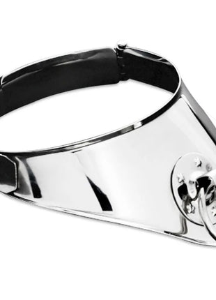 METAL HARD - FESTHALTUNGSHALSBAND MIT RING UND VORHNGESCHLOSS 12,5 CM