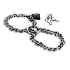 METAL HARD - HANDSCHELLEN MIT EDELSTAHLKETTE.