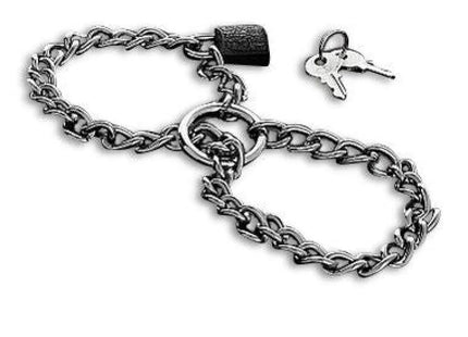METAL HARD - HANDSCHELLEN MIT EDELSTAHLKETTE.