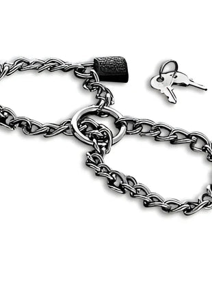 METAL HARD - HANDSCHELLEN MIT EDELSTAHLKETTE.