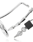 METAL HARD - HODENRING AUS MIT HARNRÖHREN-KEUSCHHEITSSTECKER