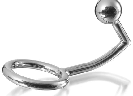 METAL HARD - PENISRING MIT ANAL-EINDRINGLINGSHAKEN 40 MM