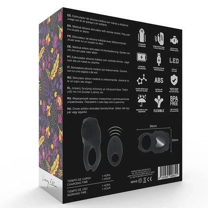 MIA - COLOSSEO RING FERNBEDIENUNG SCHWARZ - Penisring mit Vibration