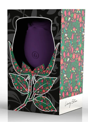 Lila rosa air wave stimulator vibrator in rosenform in einer dekorativen box limited edition
