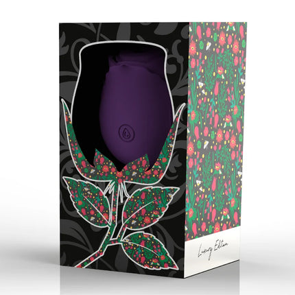 Lila rosa air wave stimulator vibrator in rosenform in einer dekorativen box limited edition