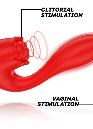 MIA - SELENA STIMULATOR VIBRIEREN + KLAPPEN ROT