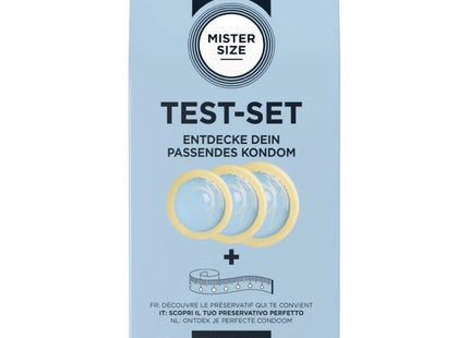 MISTER SIZE - TESTSET MIT 3 KONDOMEN IN VERSCHIEDENEN GRÖSSEN + MASSBAND - Kondom Set