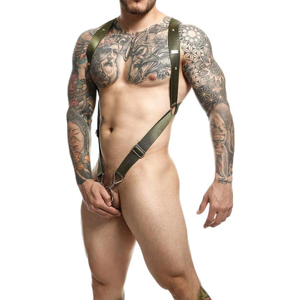MOB - DNGEON CROSS BACK HARNESS GRÜN EINHEITSGRÖSSE