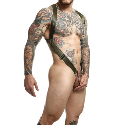 MOB - DNGEON CROSS BACK HARNESS GRÜN EINHEITSGRÖSSE