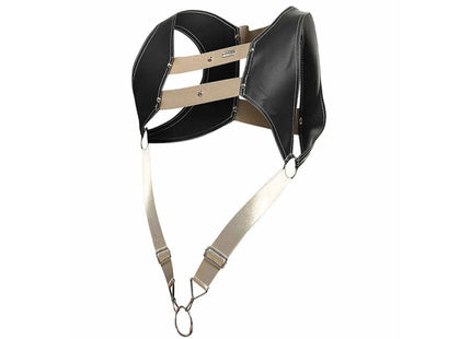 MOB - DNGEON HARNESS MIT GOLDENEM PENISRING EINE GRÖSSE