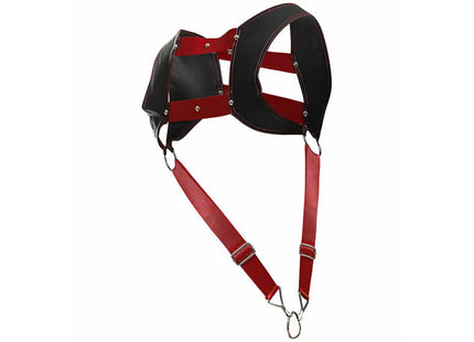 MOB - DNGEON HARNESS MIT ROTEM PENISRING EINE GRÖSSE