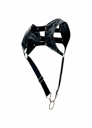 MOB - DNGEON HARNESS MIT SILBERNEM PENISRING EINE GRÖSSE
