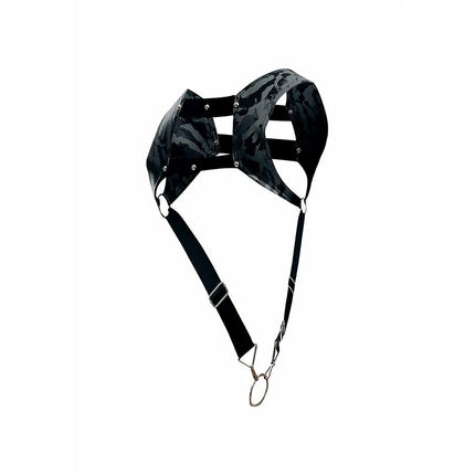 MOB - DNGEON HARNESS MIT SILBERNEM PENISRING EINE GRÖSSE