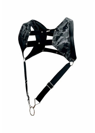 MOB - DNGEON HARNESS MIT SILBERNEM PENISRING EINE GRÖSSE