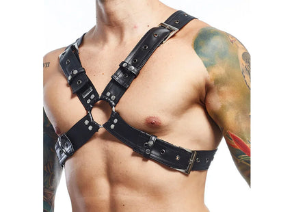 MOB - DNGEON SCHWARZER HARNESS-GÜRTEL EINHEITSGRÖSSE X