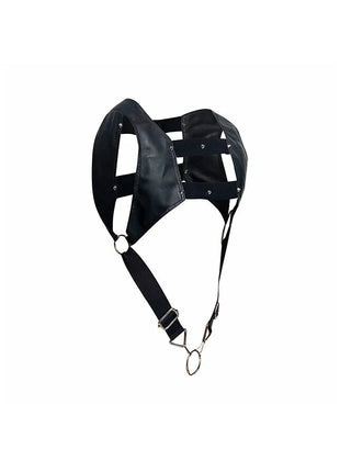 MOB - DNGEON SCHWARZES HARNESS MIT OBEREM COCKRING EINE GRÖSSE