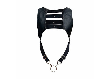 MOB - DNGEON SCHWARZES HARNESS MIT OBEREM COCKRING EINE GRÖSSE