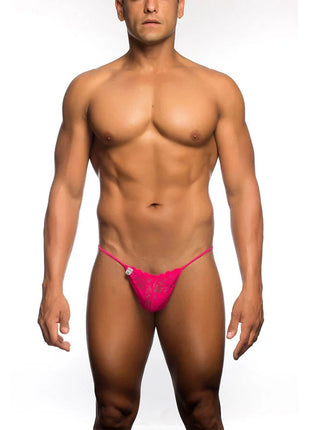 MOB - ROSA SPITZEN-TANGA GRÖSSE L/XL - L/XL