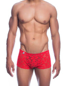 MOB - ROTE SPITZENBOXER GRÖSSE L/XL - S/M