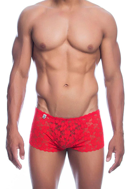 MOB - ROTE SPITZENBOXER GRÖSSE L/XL - S/M